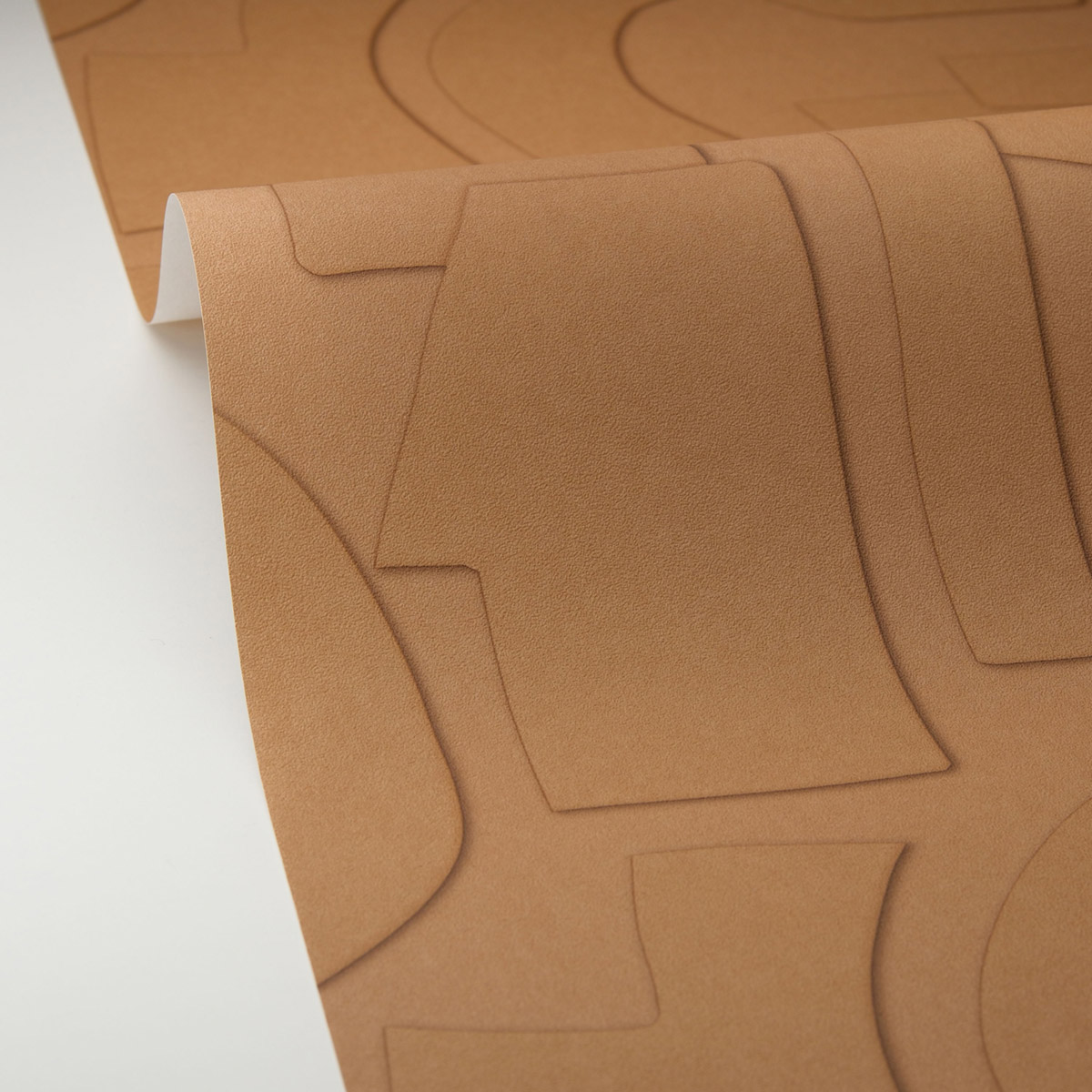 Papier peint Géométrie Effet Volume camel - Origine de Casélio AMB5| Réf. OGN106052099