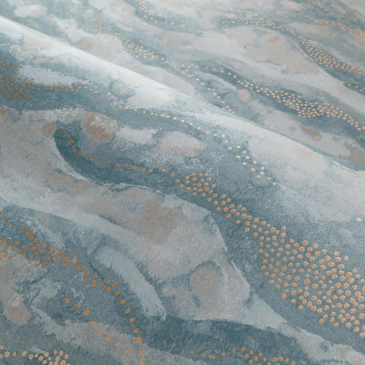 Papier peint Ciel Vague Sohar bleu doré - Nuit d'Orient de Casamance AMBV | Réf. CAS-75401732