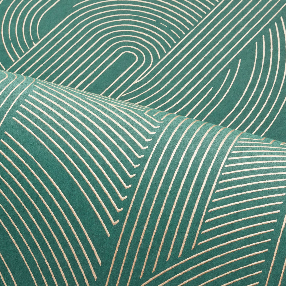 Papier peint Arche Porte émeraude doré - Faubourg des Lumières de Casamance | Réf. CAS-76282038