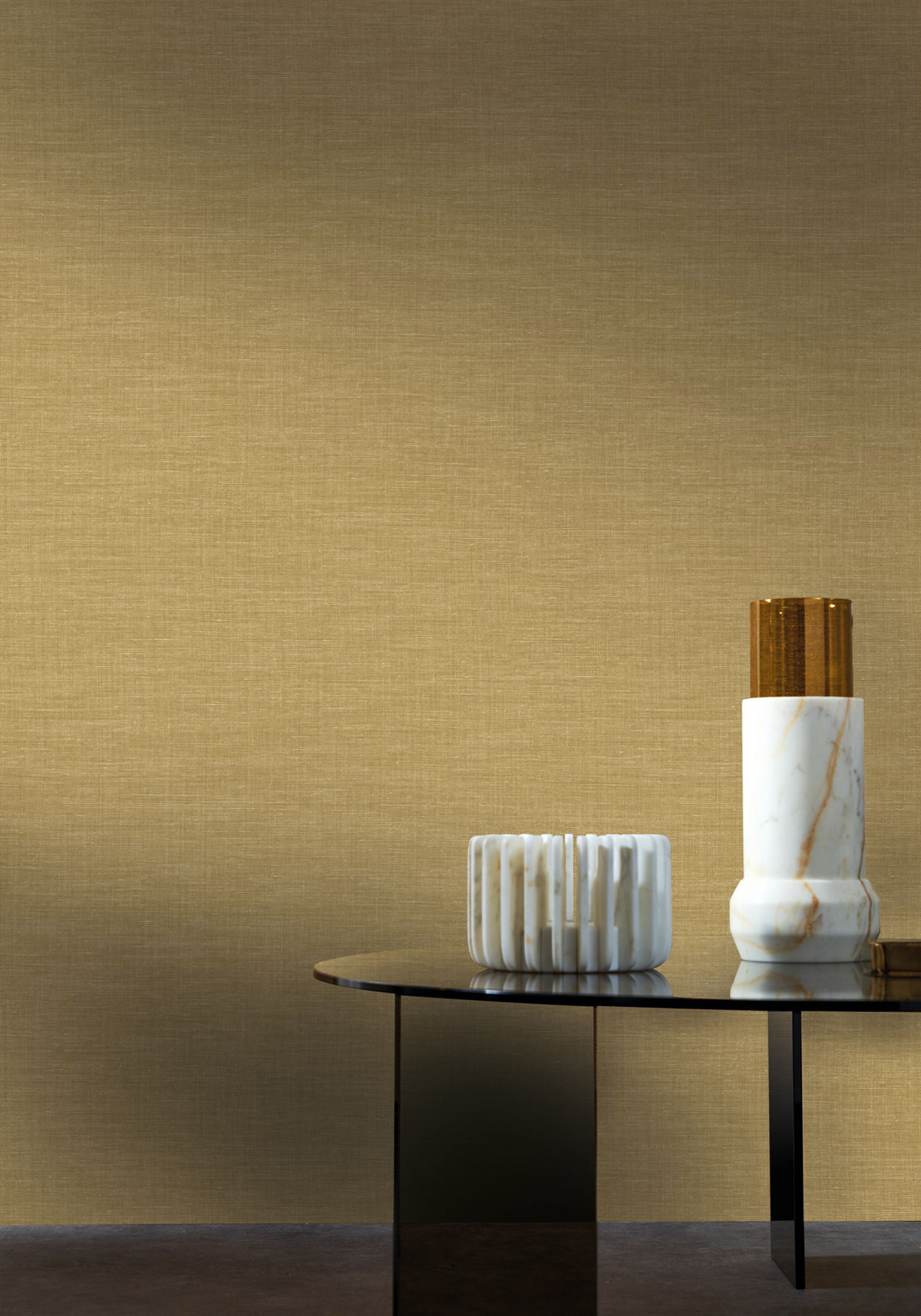 Papier peint Lin Shinok vert chartreuse - Le Lin 3 de Casamance | Réf. CAS-F73810908