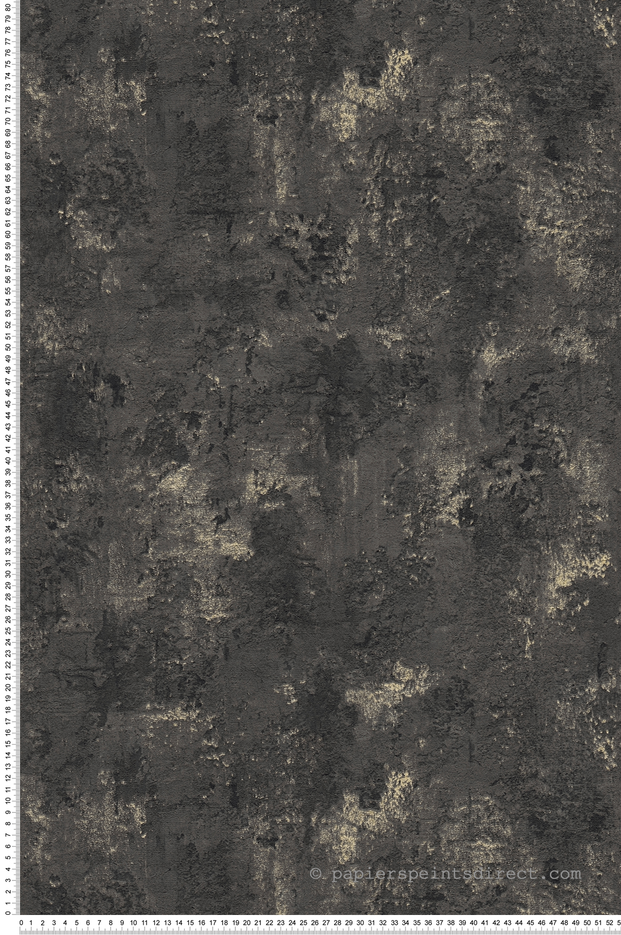 Papier peint Faux Uni Concrete noir doré - The BOS d'A.S. Création | Réf. AS-388234
