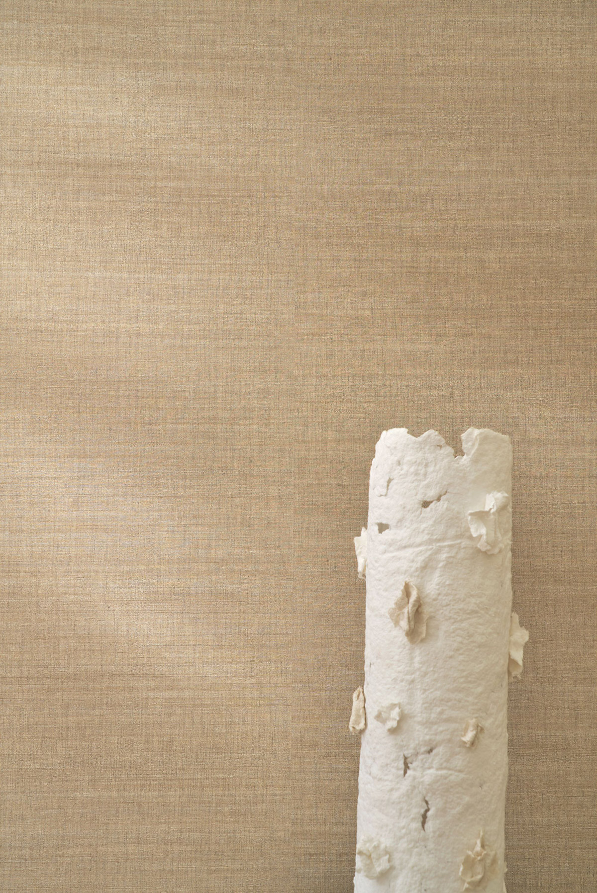Papier peint Uni Tissage Sora beige - Légendes de Casamance AMB2 | Réf. CAS-70172038
