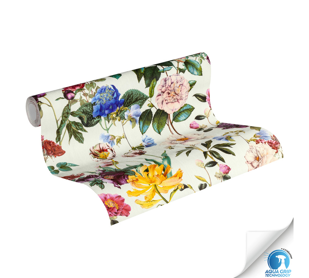 Papier peint préencollé Fleurs Pivoines multicouleurs - Designdrop d'A.S. Création ROLL | Réf. AS-784911
