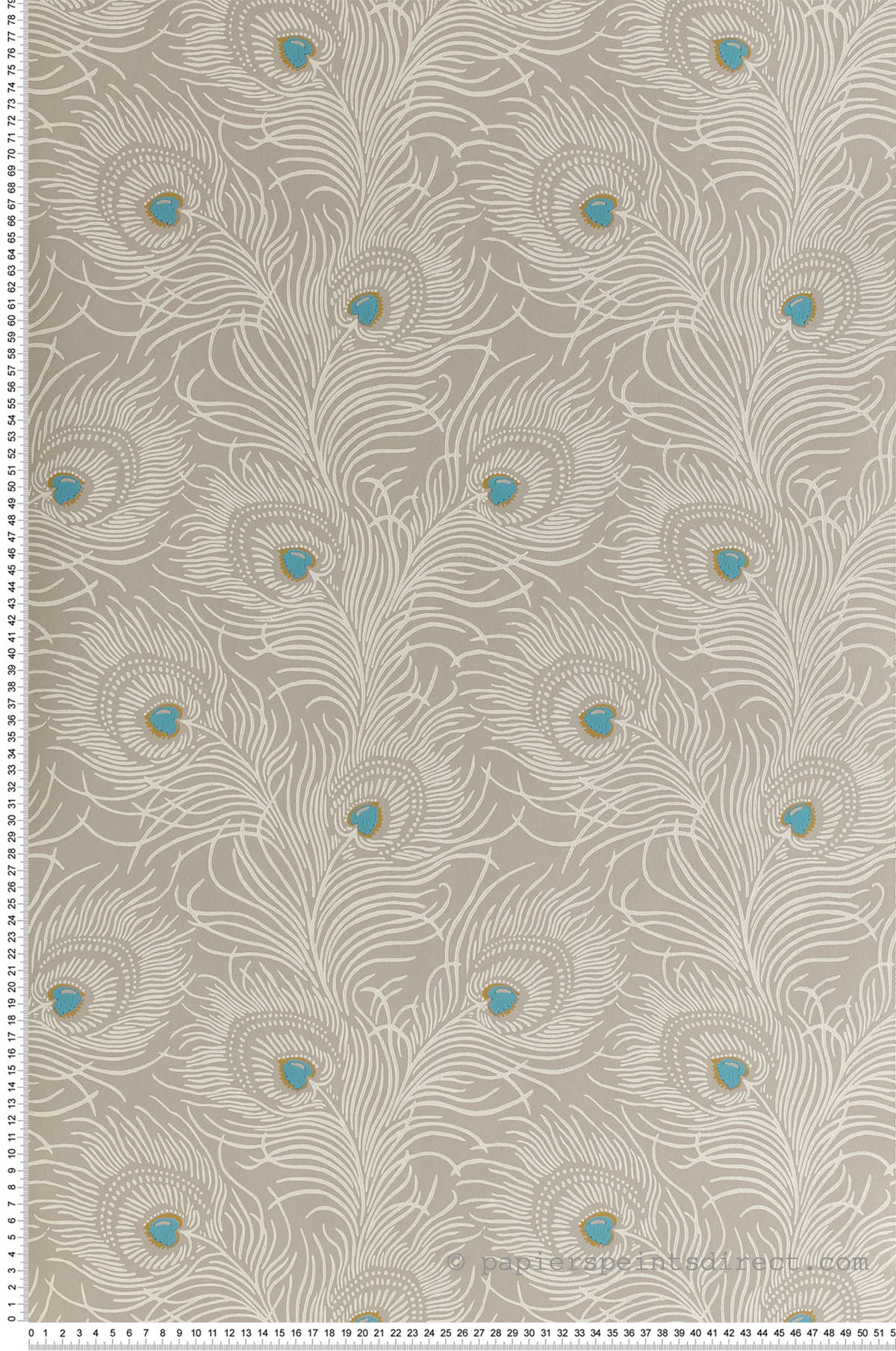 Papier peint Carlton House Terrace Pompon - Collection London Wallpapers V de Little Greene