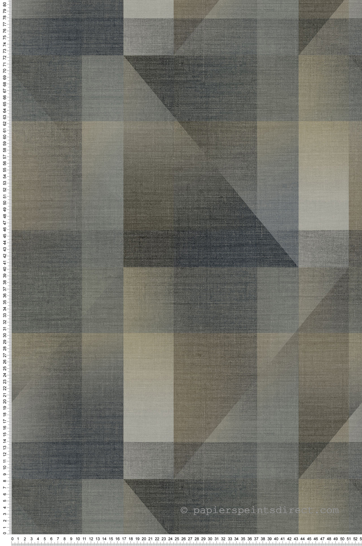 Papier peint Patchwork Géométrique Edward bleu - Carnaby Street de Casadéco | Réf. CARN200509523