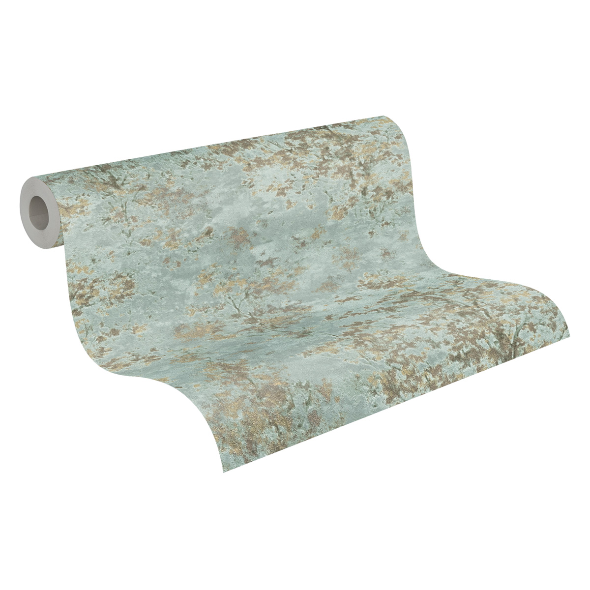 Papier peint Forêt Poétique bleu doré - Vibes & Styles d'A.S. Création AMB7| Réf. AS-792001