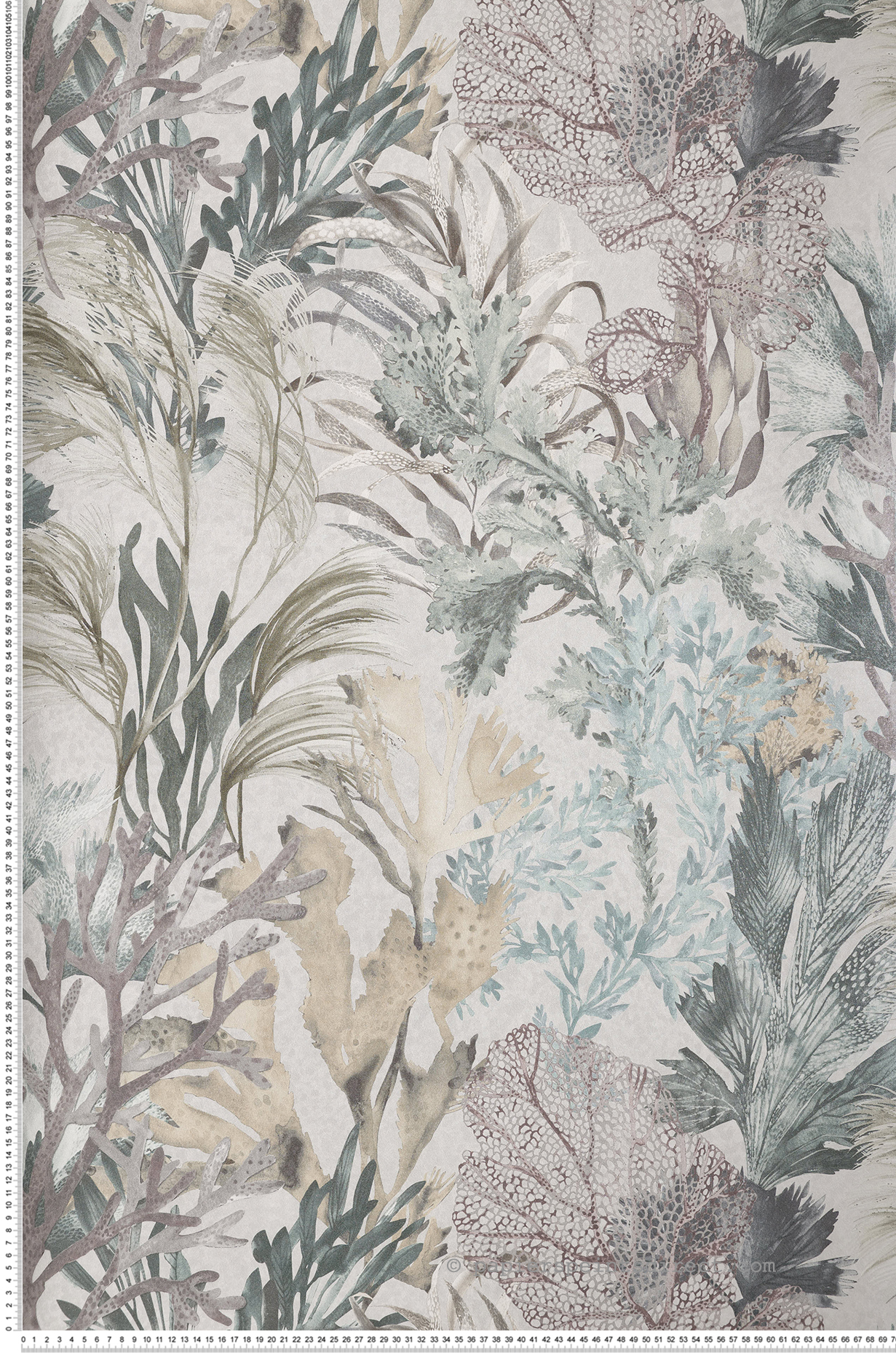 Papier peint Fond Marin Bora Bora gris irisé - Moorea de Montecolino | Réf. MC-26735