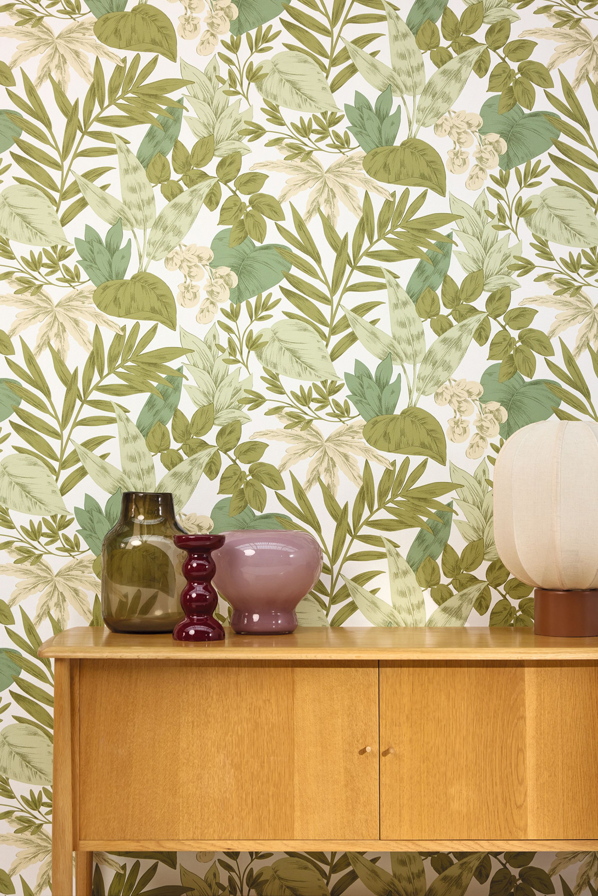 Papier peint Feuille Jungle Kalea vert - Elea de Casélio | Réf. ELEA107367170