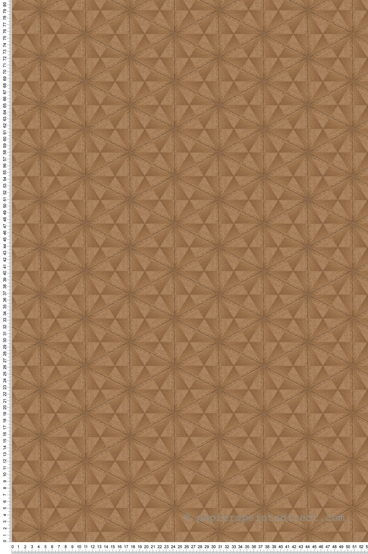 Papier peint Triangle Fibre d'Or cannelle - Abaca de Lutèce | Réf. LTC-51232908