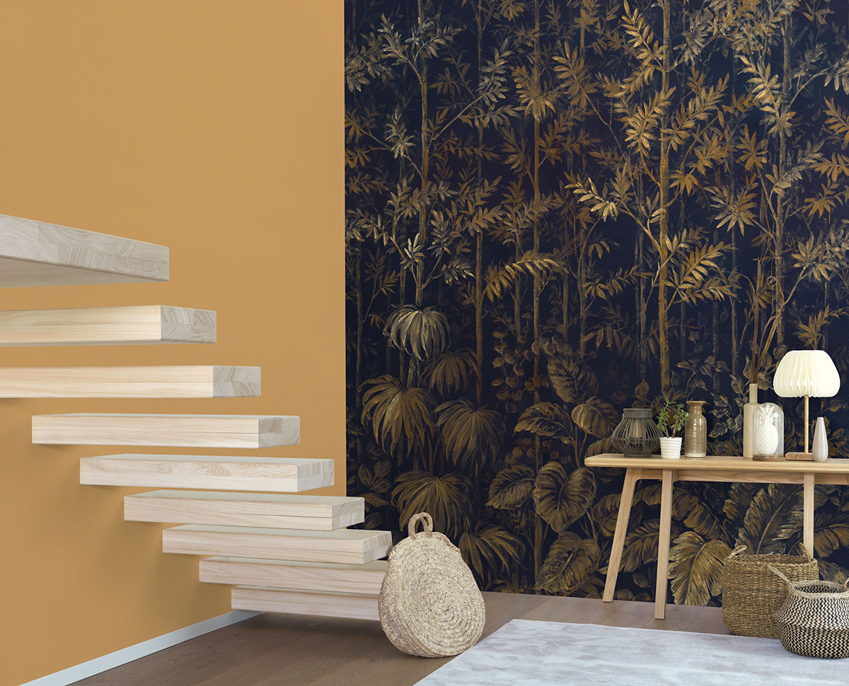 Papier peint panoramique Forêt Enchantée jaune - Beauty Full Image 2 de Casadéco | Réf. BFMA87099203