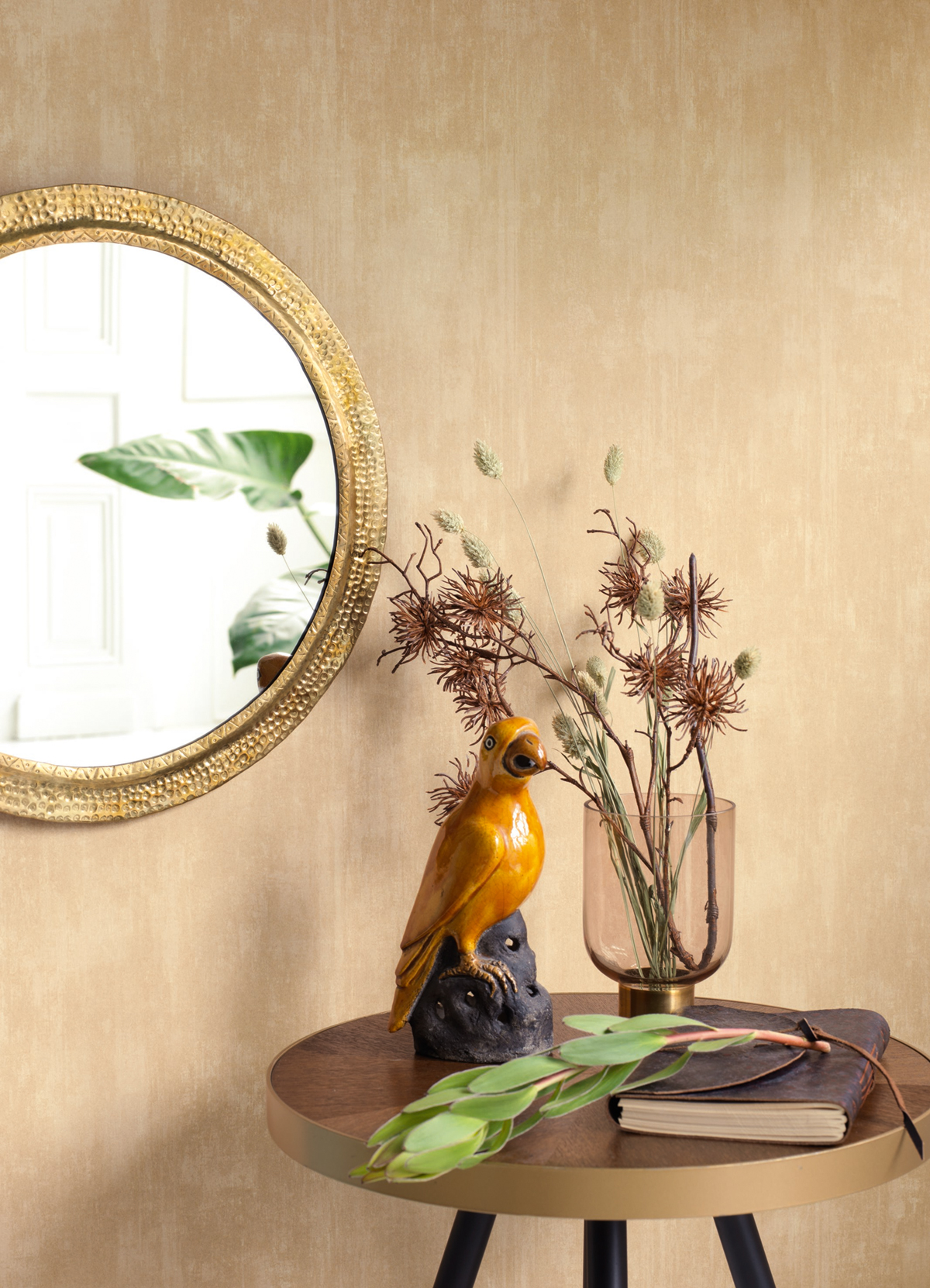 Papier peint Faux Uni beige cappuccino - Delicacy de Casadéco | Réf. DELY85412899