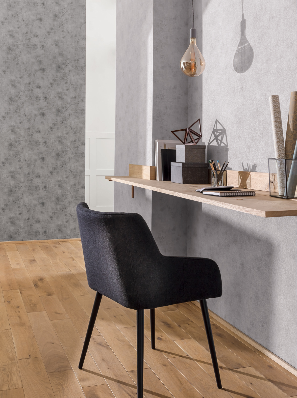 Papier peint Faux uni gris roche - Telas 2 de Casélio | AMB Ref. TEL102069100