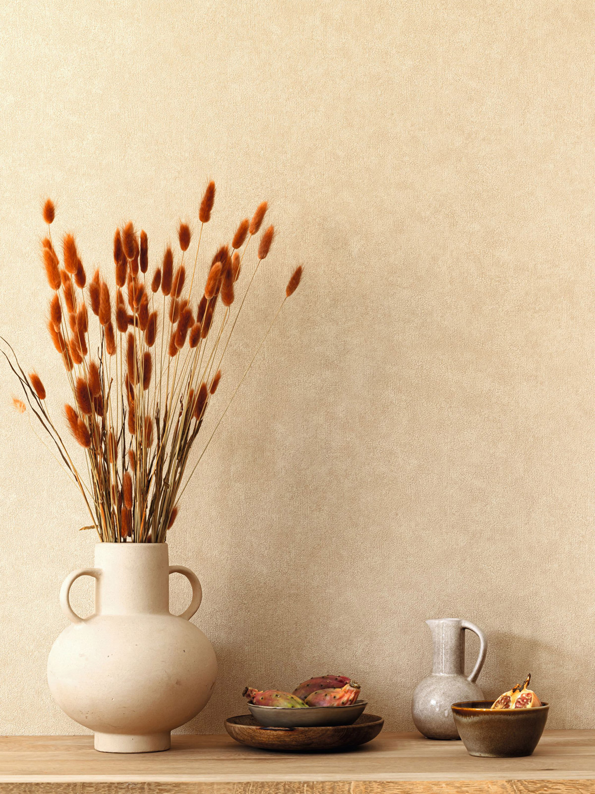 Papier peint Uni Terre Cuite cappucino - Céramique de Casélio | Réf. CER105241223