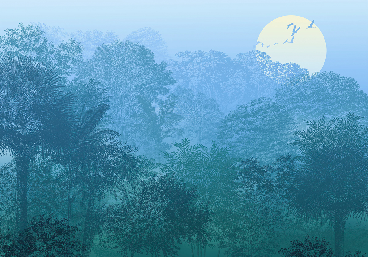 Papier peint panoramique Deep In the Jungle - Papier Peint Komar INK