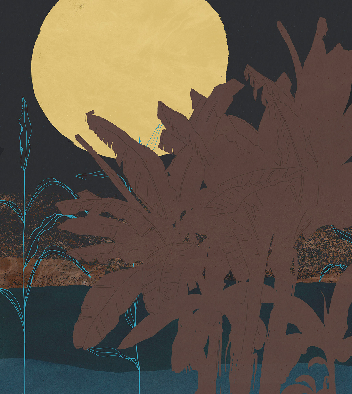 Papier peint panoramique Jungle & Lune - Papier Peint Komar INK