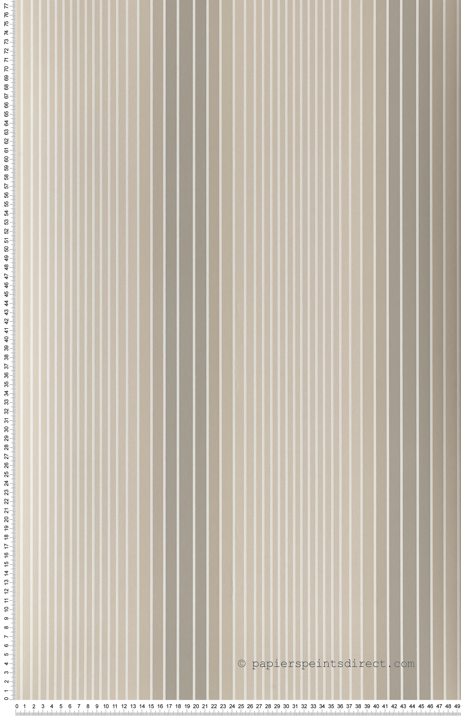 Rayures bicolores beige et grège - Painted Papers de Little Greene