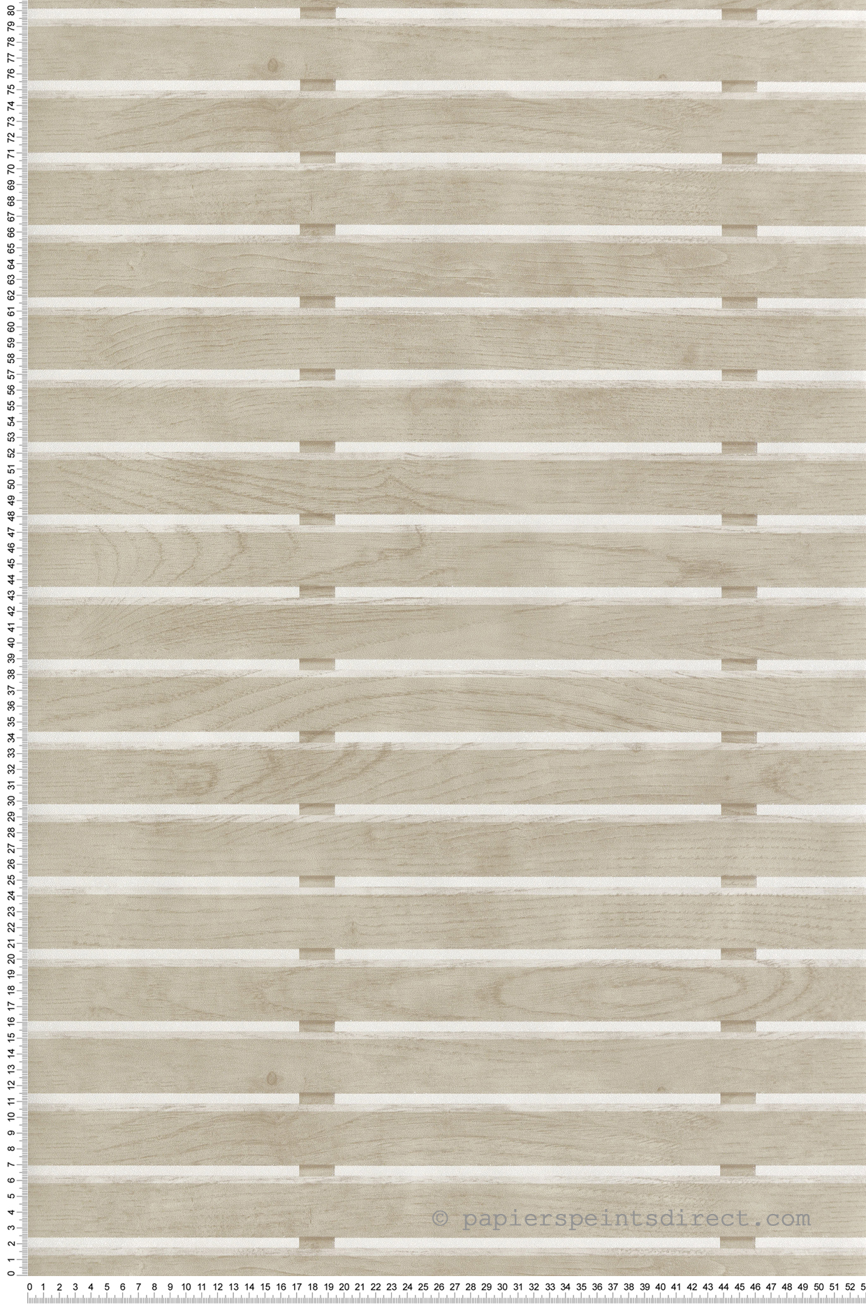 Papier Peint Tasseau Métallisé Horizontal mastic naturel - Artifice d'Ugépa | Réf. UGP-M80617