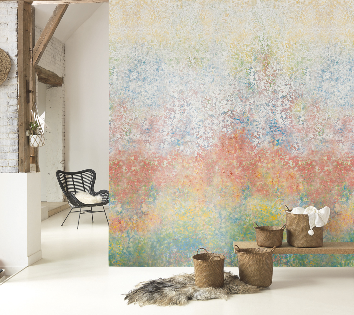 Papier peint Panoramique Watercolor multicouleurs - Beauty Full Image de Casadéco | Réf. BFIM84878219