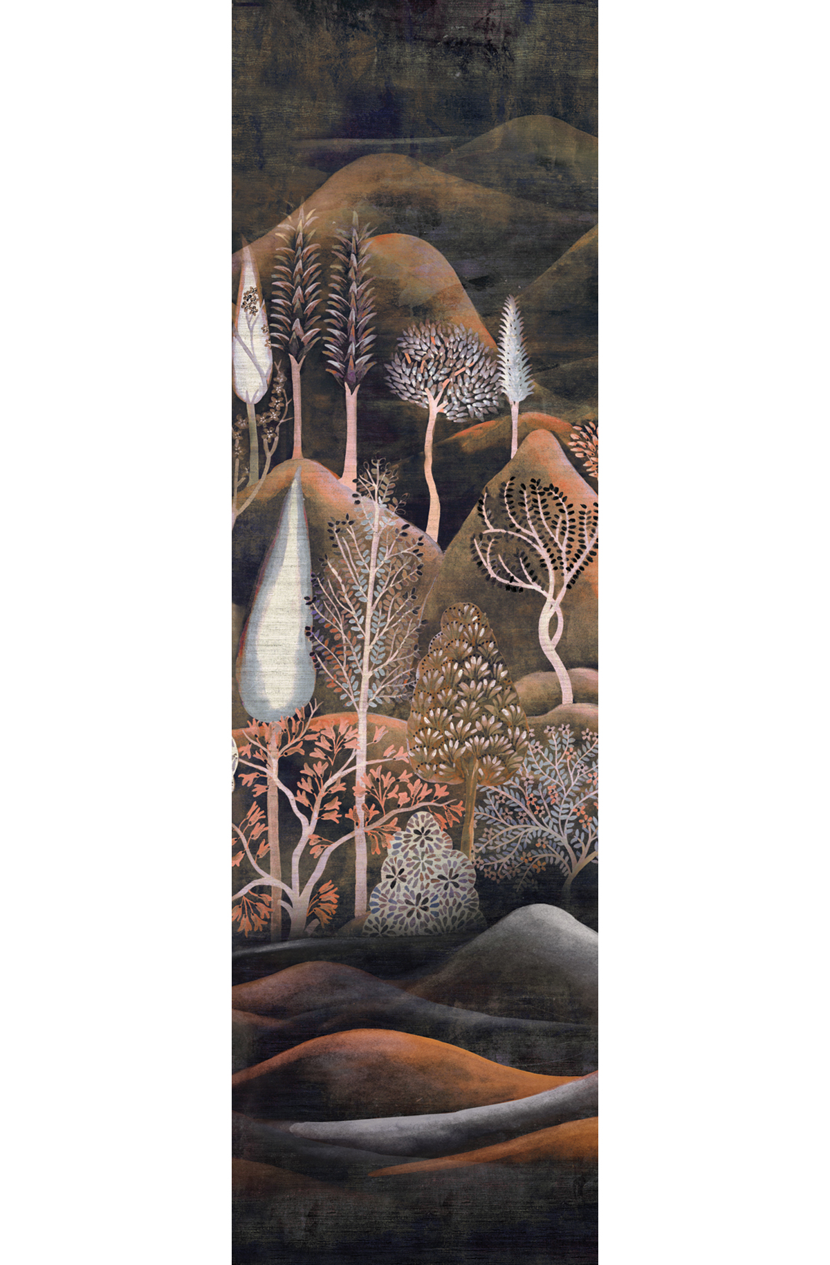 Papier peint panoramique Paysage Munnar brun - A H300 - Summer de Masureel | Réf. MAS-DGSUM2031