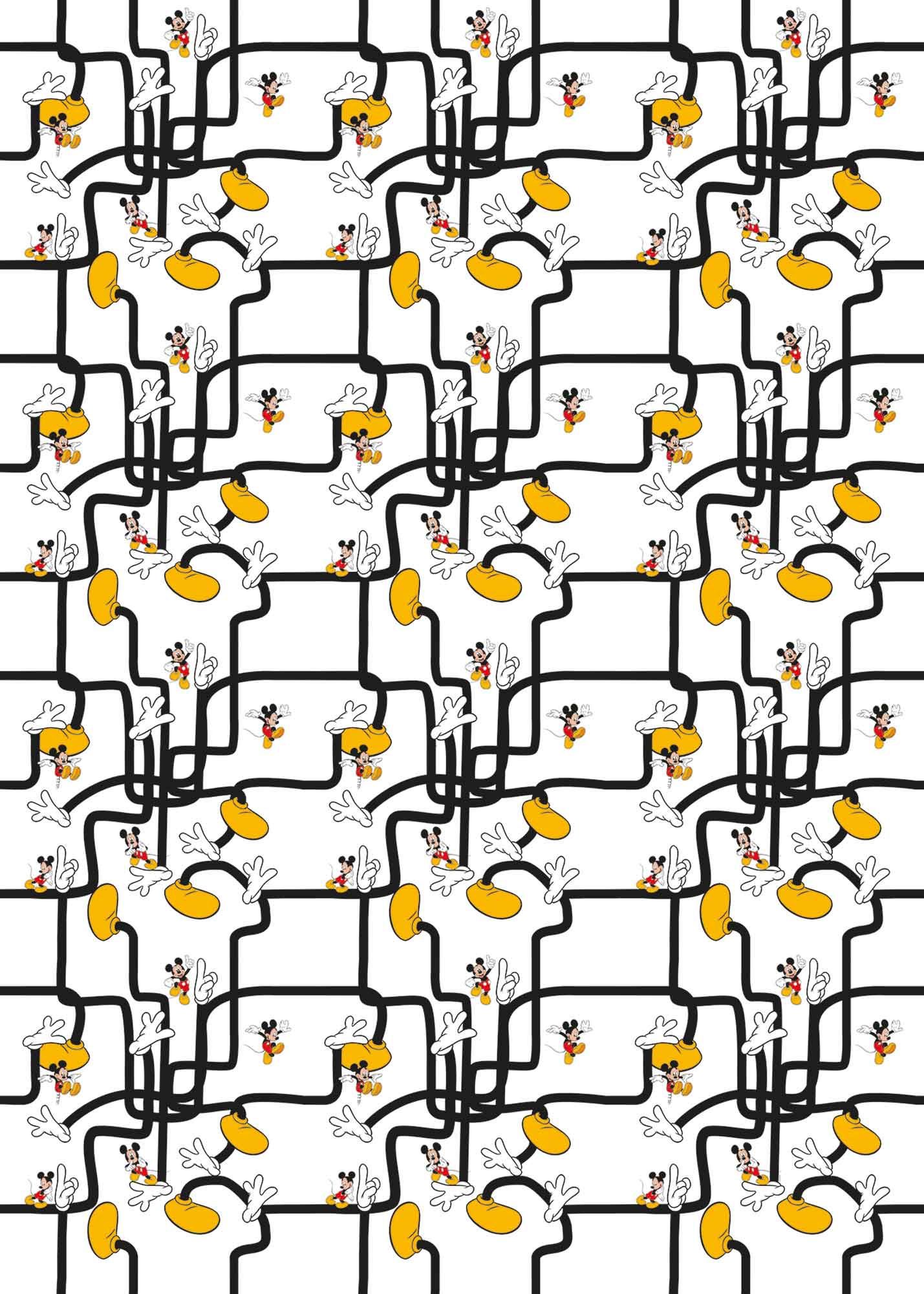 Papier peint enfant Disney Mickey Mouse Foot Labyrinth - Papier peint panoramique Komar