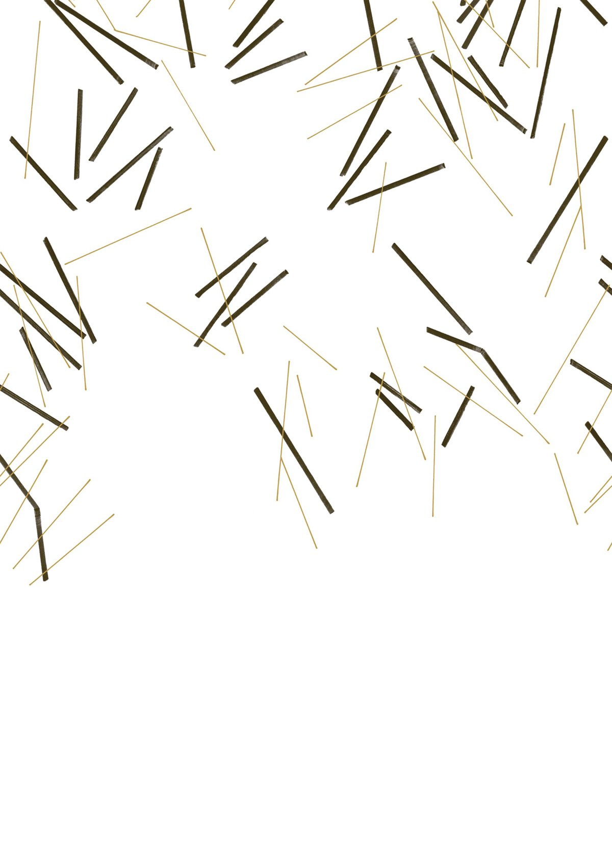 Papier peint panoramique Design Mikado M noir ocre 200x280 - Wonderwalls de Casadéco | Réf. WDWS89069803