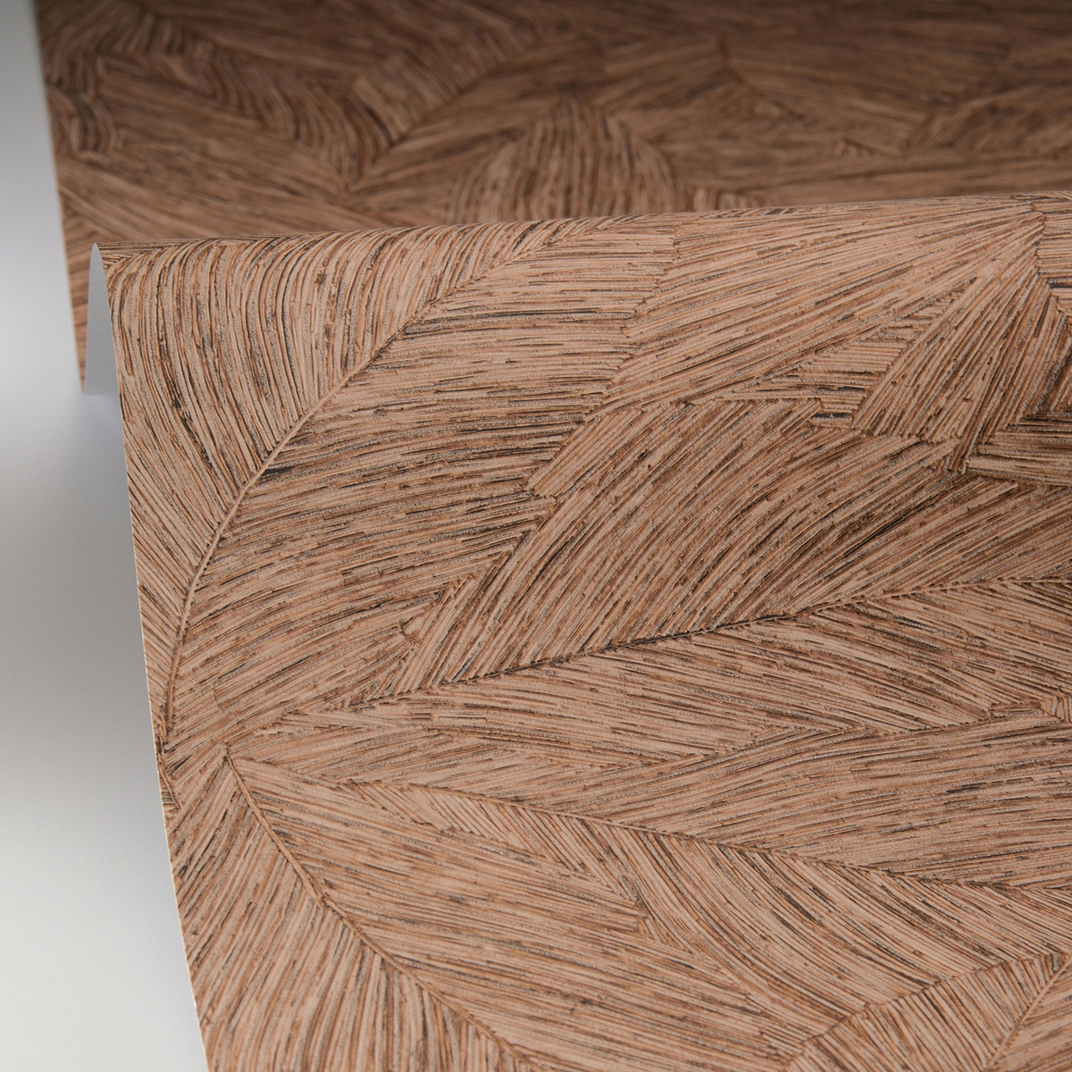 Papier peint Feuille Liège Archipel marron - Borneo de Casélio AMBV| Réf. BORN106512155