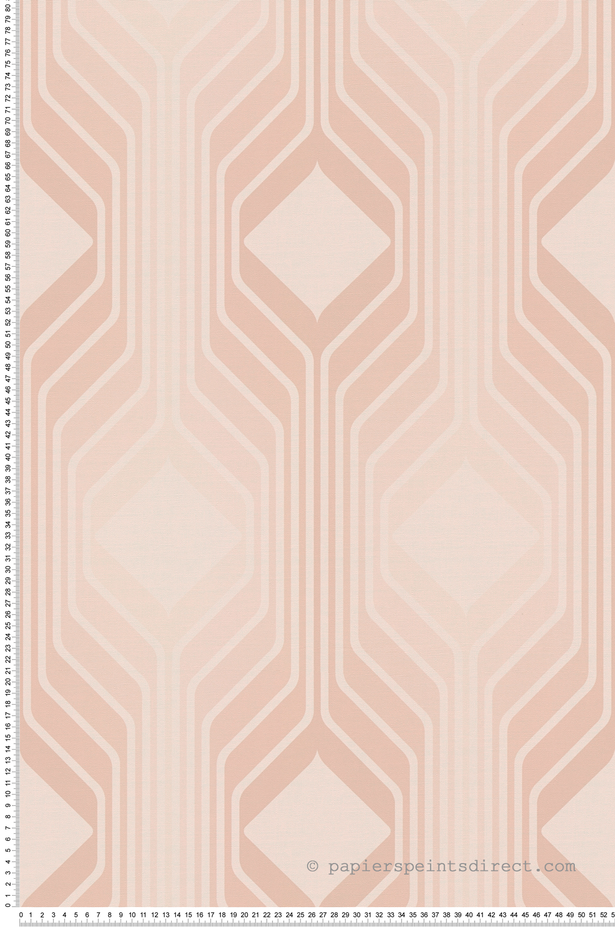 Papier peint Géométrique Années 70 rose poudré - Retro Chic d'A.S. Création | Réf. AS-395325