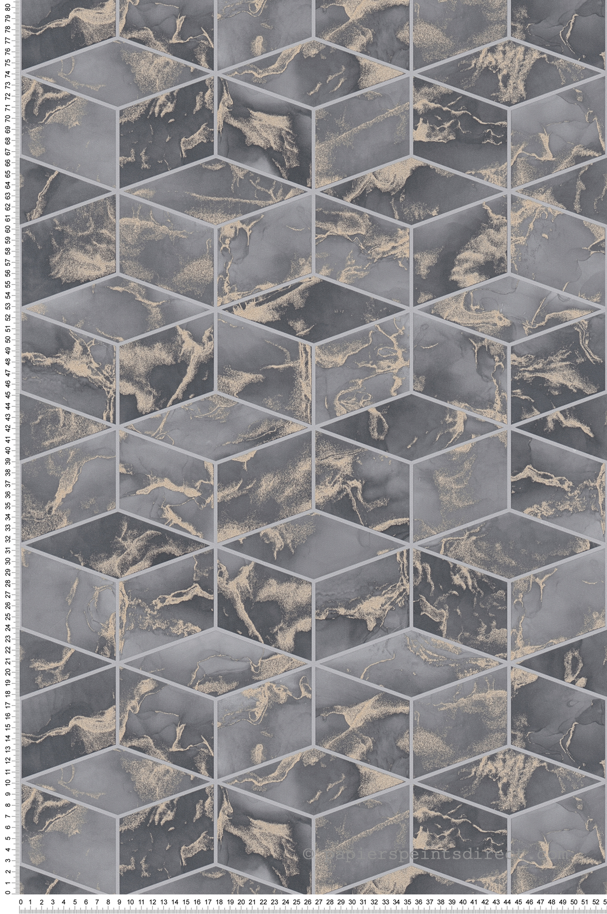 Papier peint Cube Marbre gris-noir - Metropolitan Stories 2 d'AS Création | Réf. SP15502