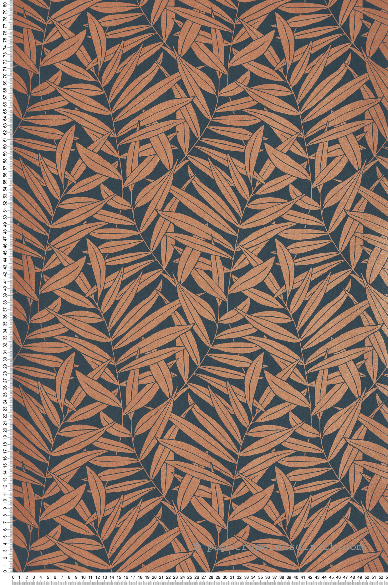 Papier peint Feuillage Preston rouille irisé - Derby de Casadéco | Réf. DERB89318860