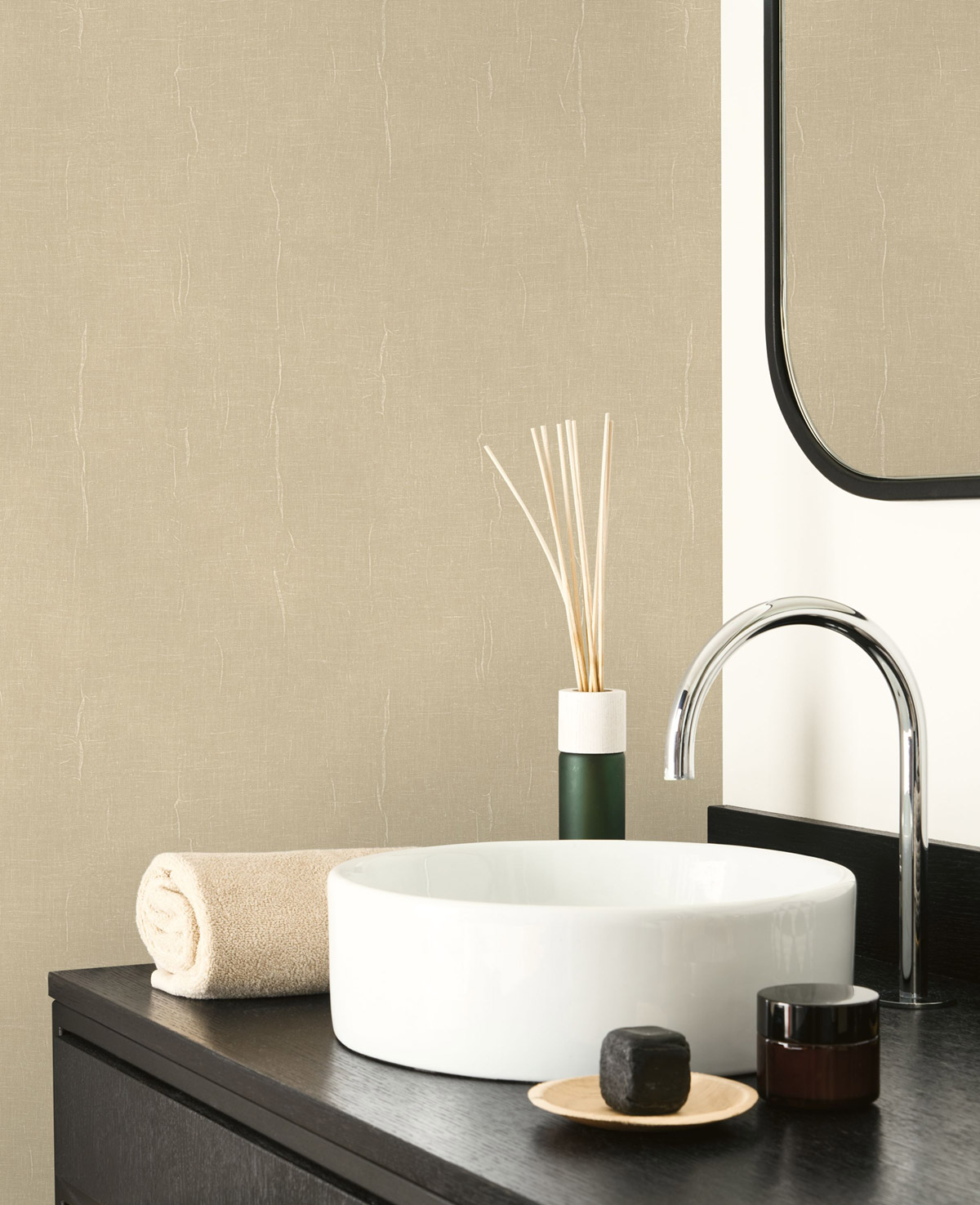 Papier peint Uni Etamine beige chamois - Etamine de Casadéco | Réf. ETAM200251616