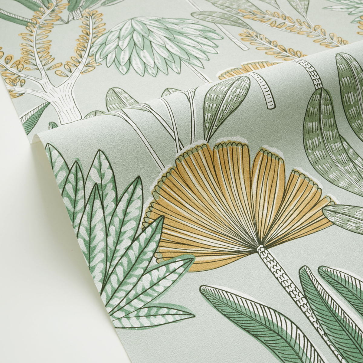 Papier peint Feuillages Jungle Bali vert d'eau - Stay Wild de Casélio AMB2| Réf. WILD104937793