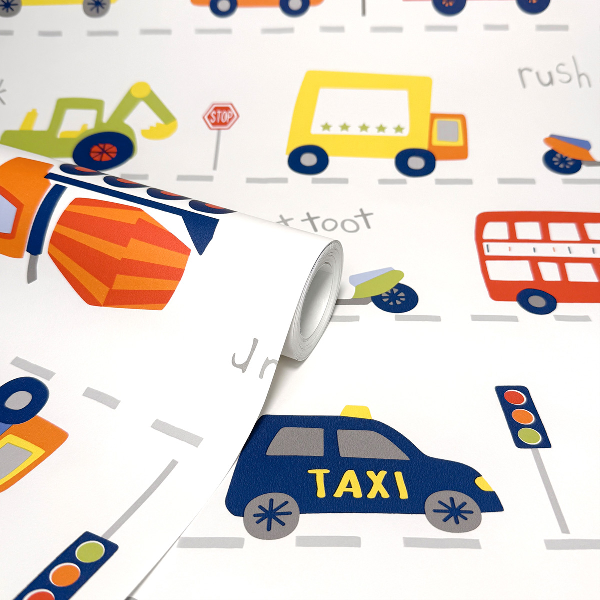 Papier peint Voiture Enfant multicolore - Imagine de Lutèce ROLL | Réf. LTC-DL27593