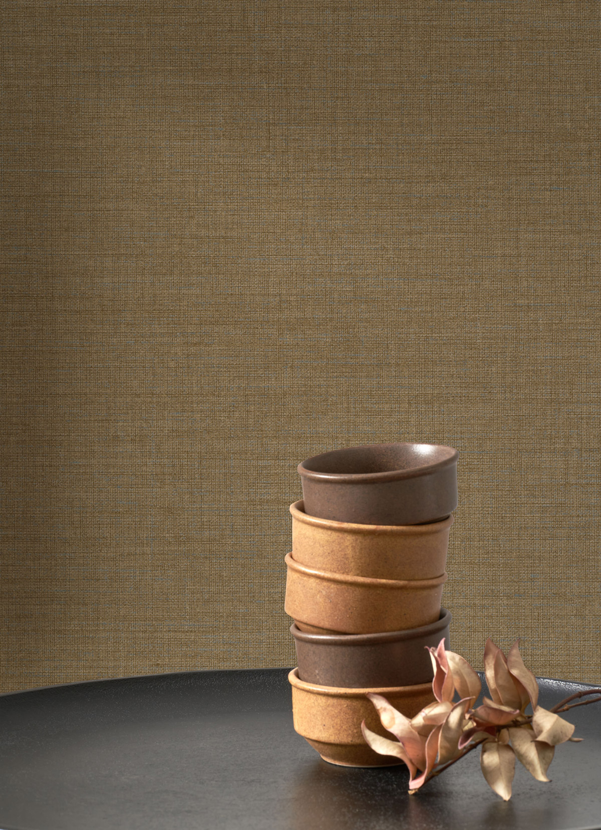 Papier peint Faux Uni Pointillé Smith cacao - Carnaby Street de Casadéco | Réf. CARN200562867