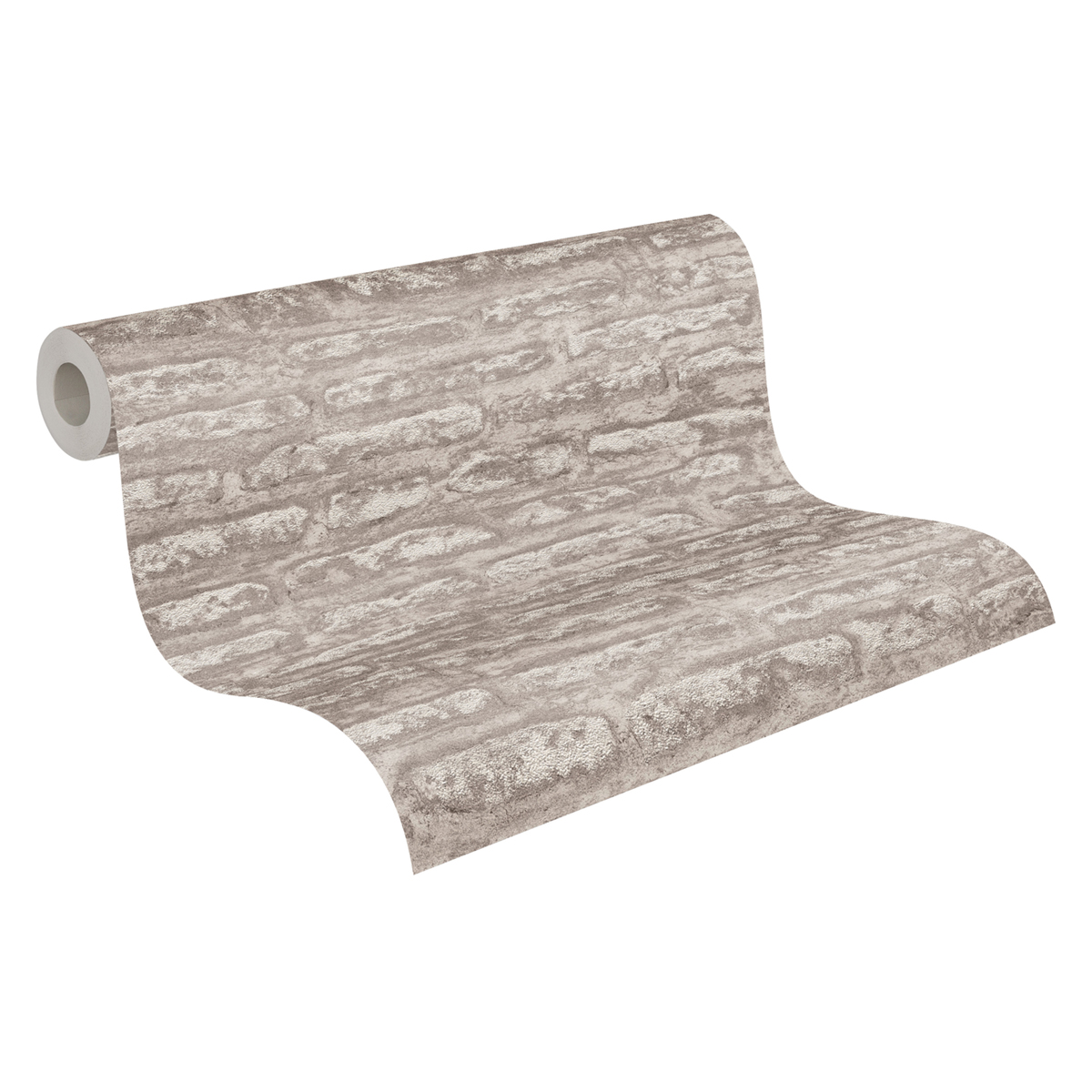 Papier peint Pierre Stone gris brun - Attractive 2 d'A.S. Création ROLL | Réf. AS-390274