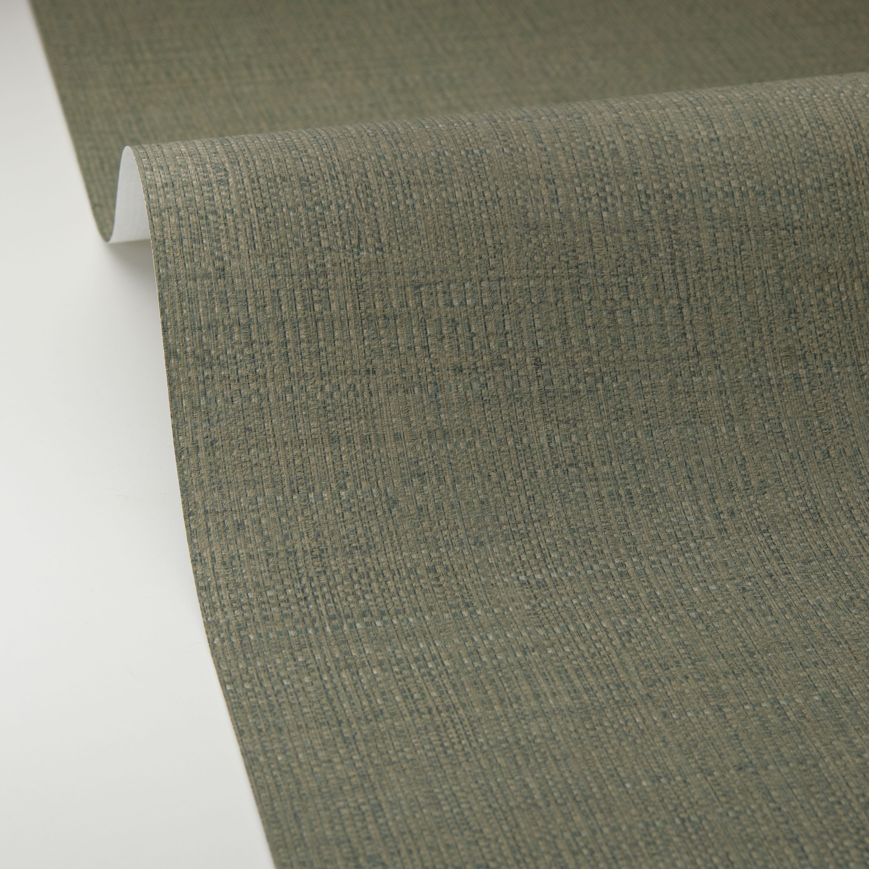 Papier peint Raphia Tissé vert mousse - Matières de Casélio | Réf. MMT105977206