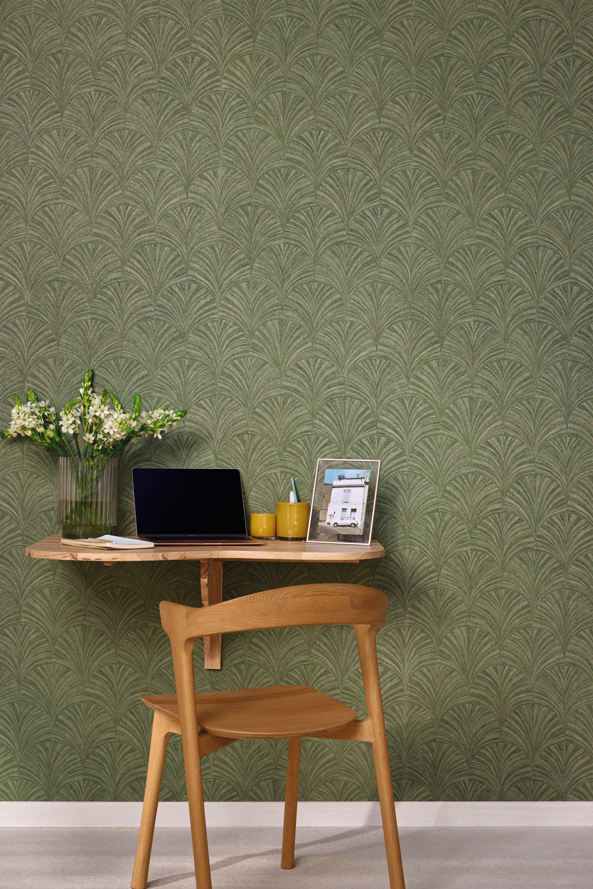 Papier peint Art Déco Vibration avocat - Symphony de Casélio AMB2| Réf. SYM107037774