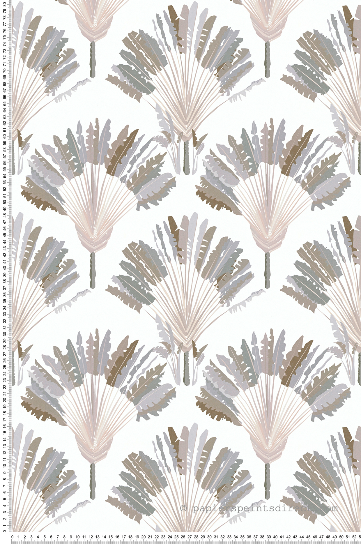 Papier peint Palme Feuillage gris - Jungle Chic d'Architects Paper | Réf. 37708-2