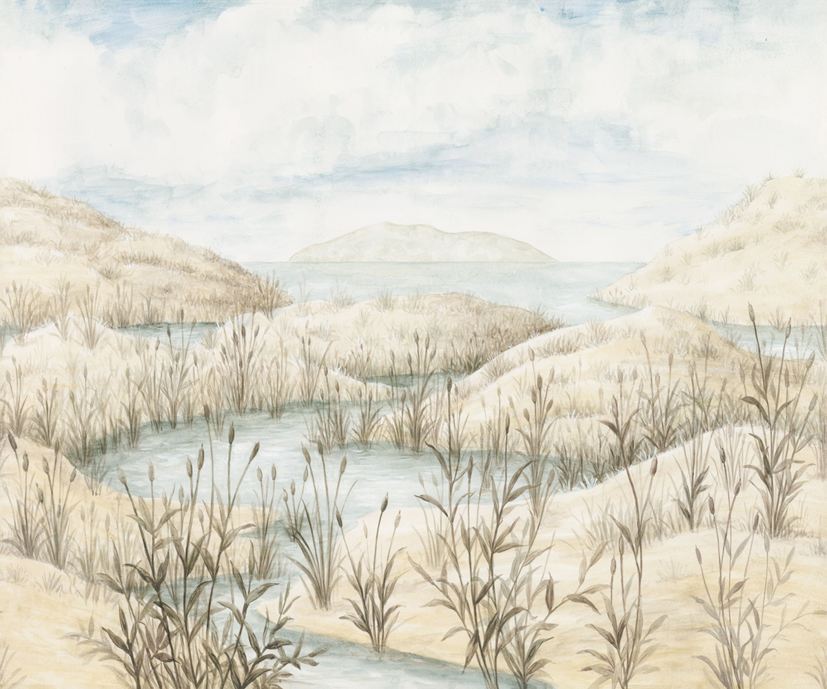 Papier peint panoramique Paysage Chemin Côtier S beige 300X250 - Sentier des Dunes de Casadéco | Réf. SENT200971207