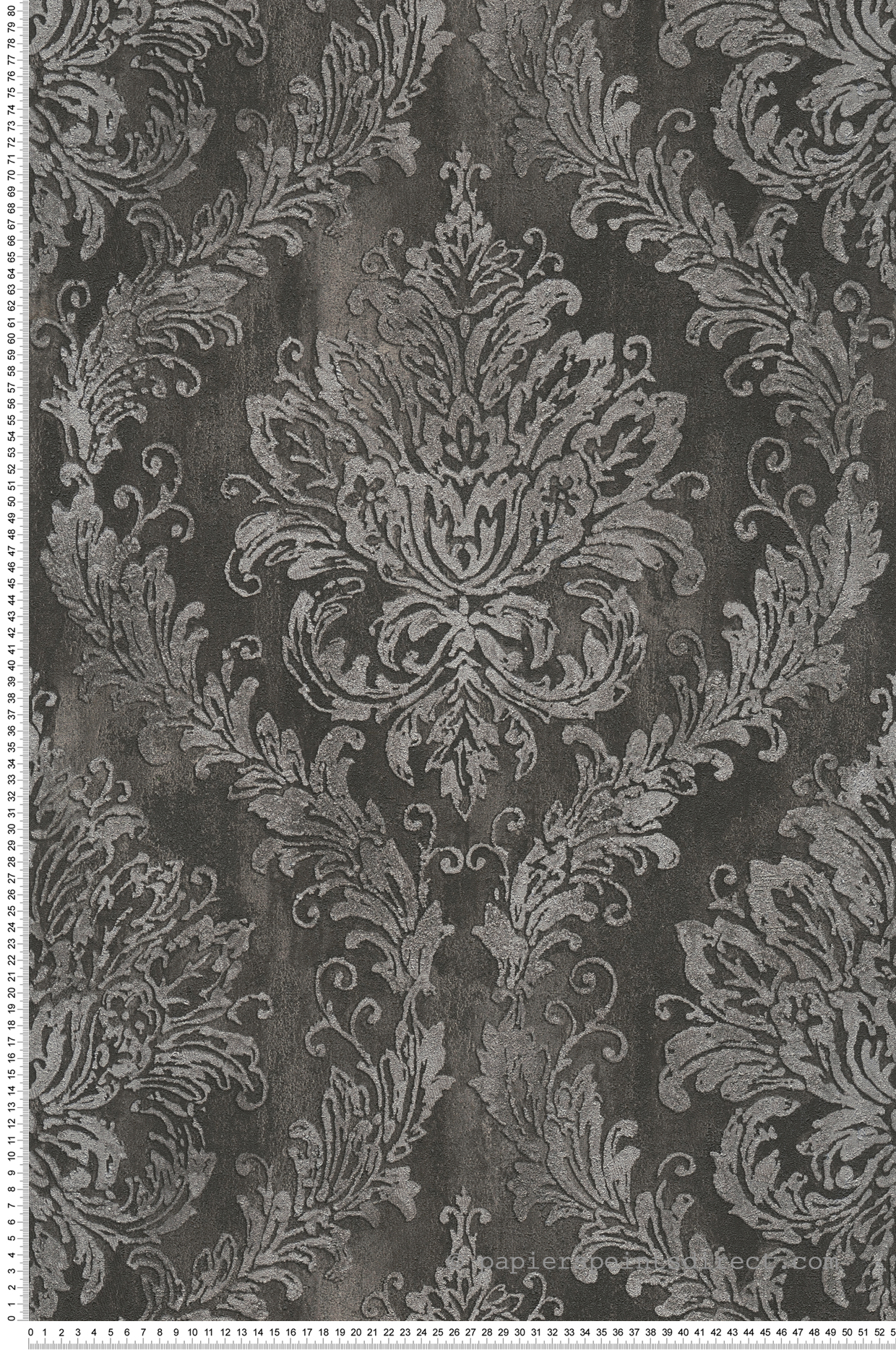 Papier peint Baroque Médaillon noir argenté - History of Art 2 d'AS Création | Réf. AS-790496