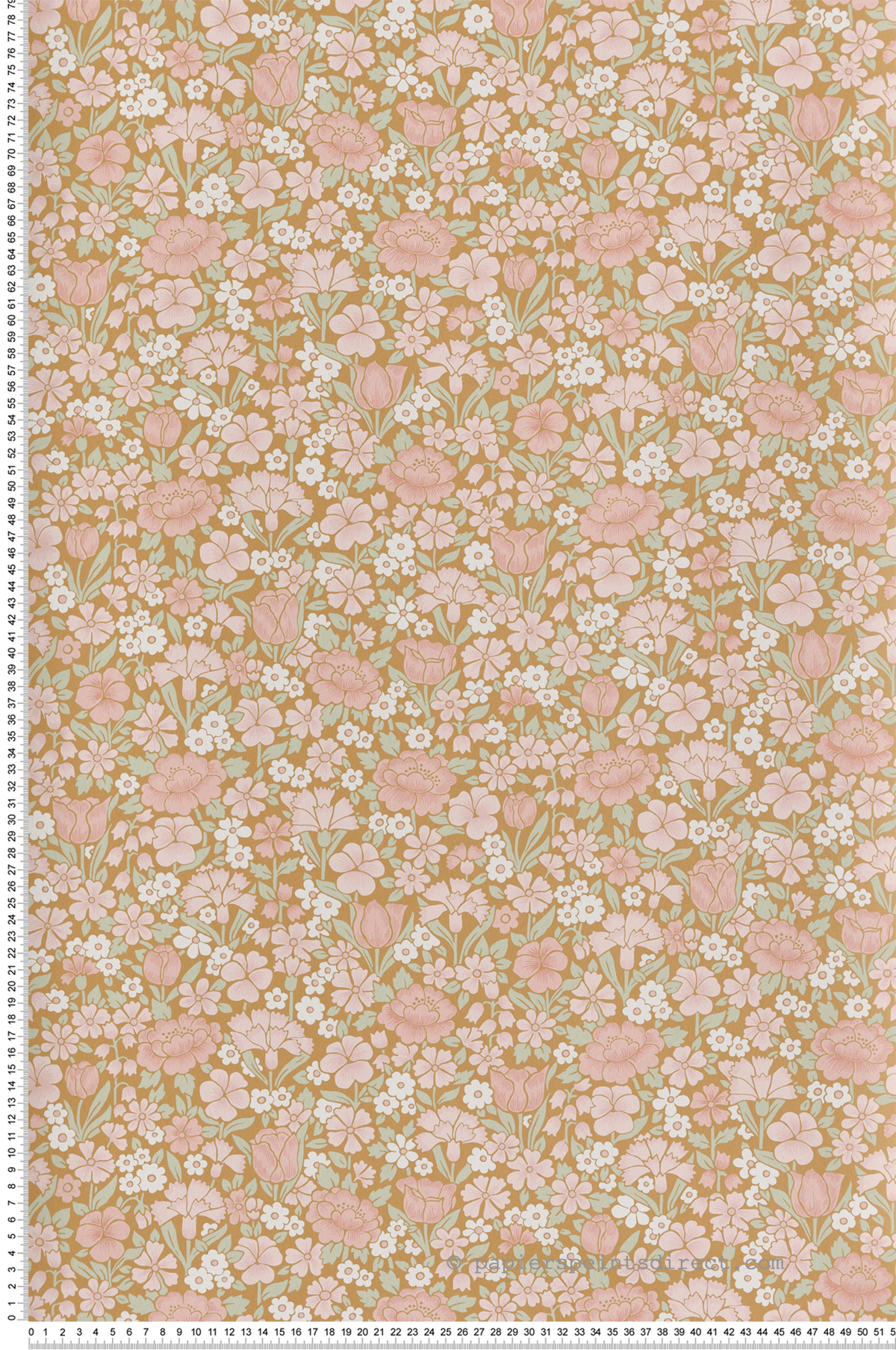 Papier peint Pivoine Spring Flowers Bombolone - National Trust Papers 4 de Little Greene | Réf. 0267SPBOMBO