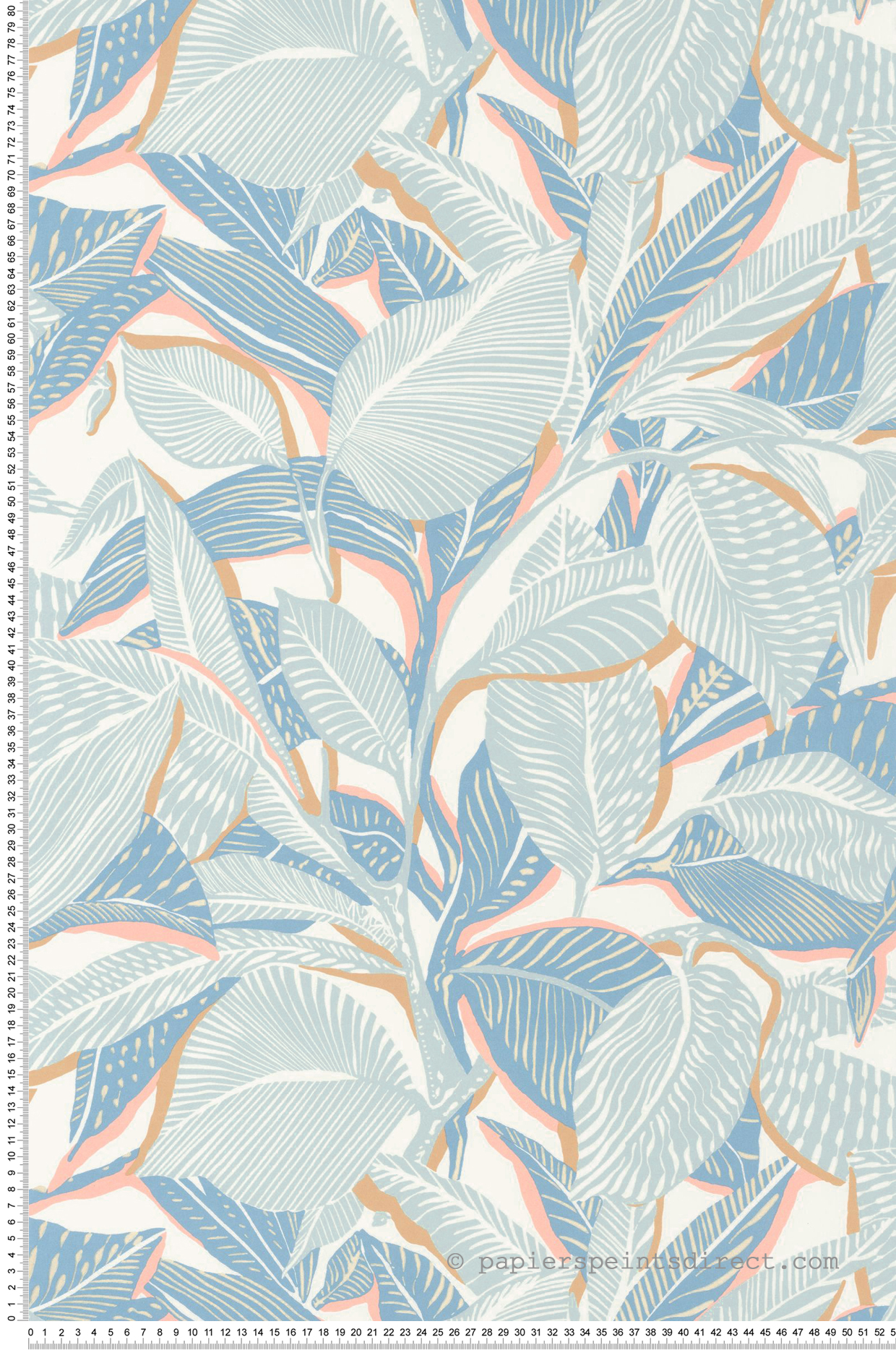 Papier peint Feuillage Riviera bleu mer et ciel - Méditerranée de Casadéco | Réf. MEDI87416048