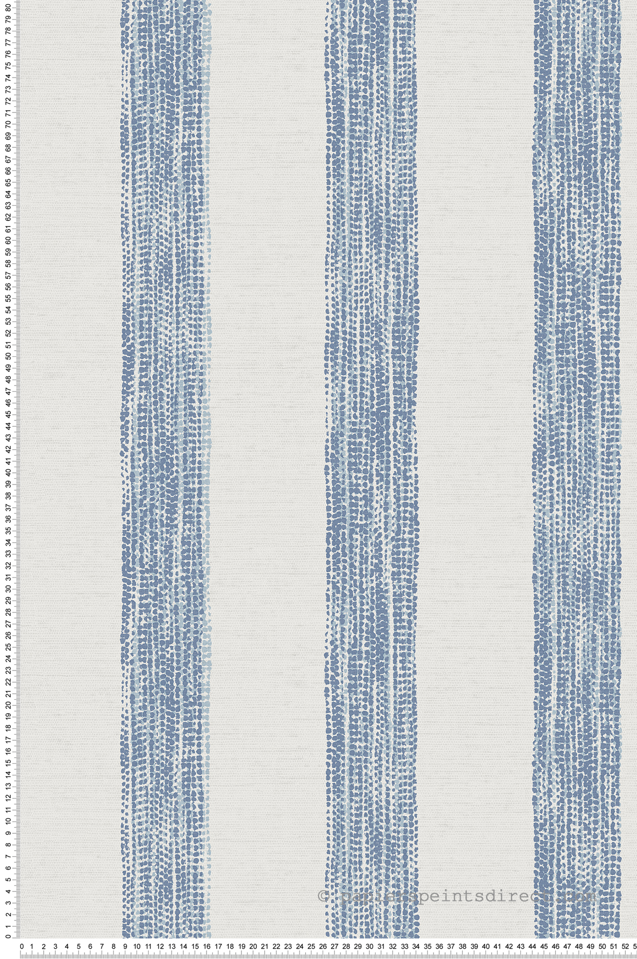 Papier peint Large Rayure Plumetis bleu indigo - Aristide de Lutèce | Réf. LTC-487-5