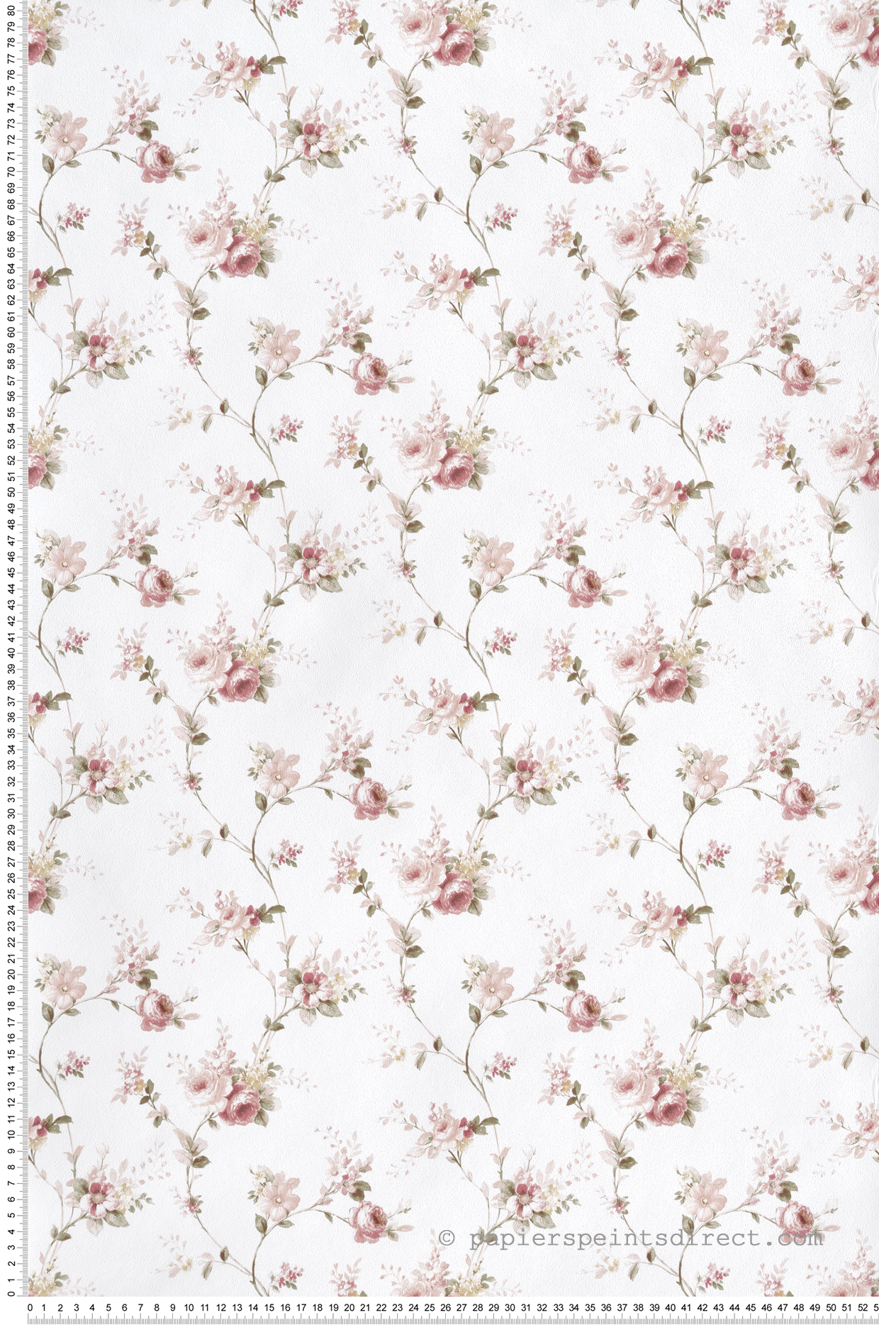 Papier peint Rose Fleur rose - My Little Cottage de Montecolino | Réf. MC-M12318