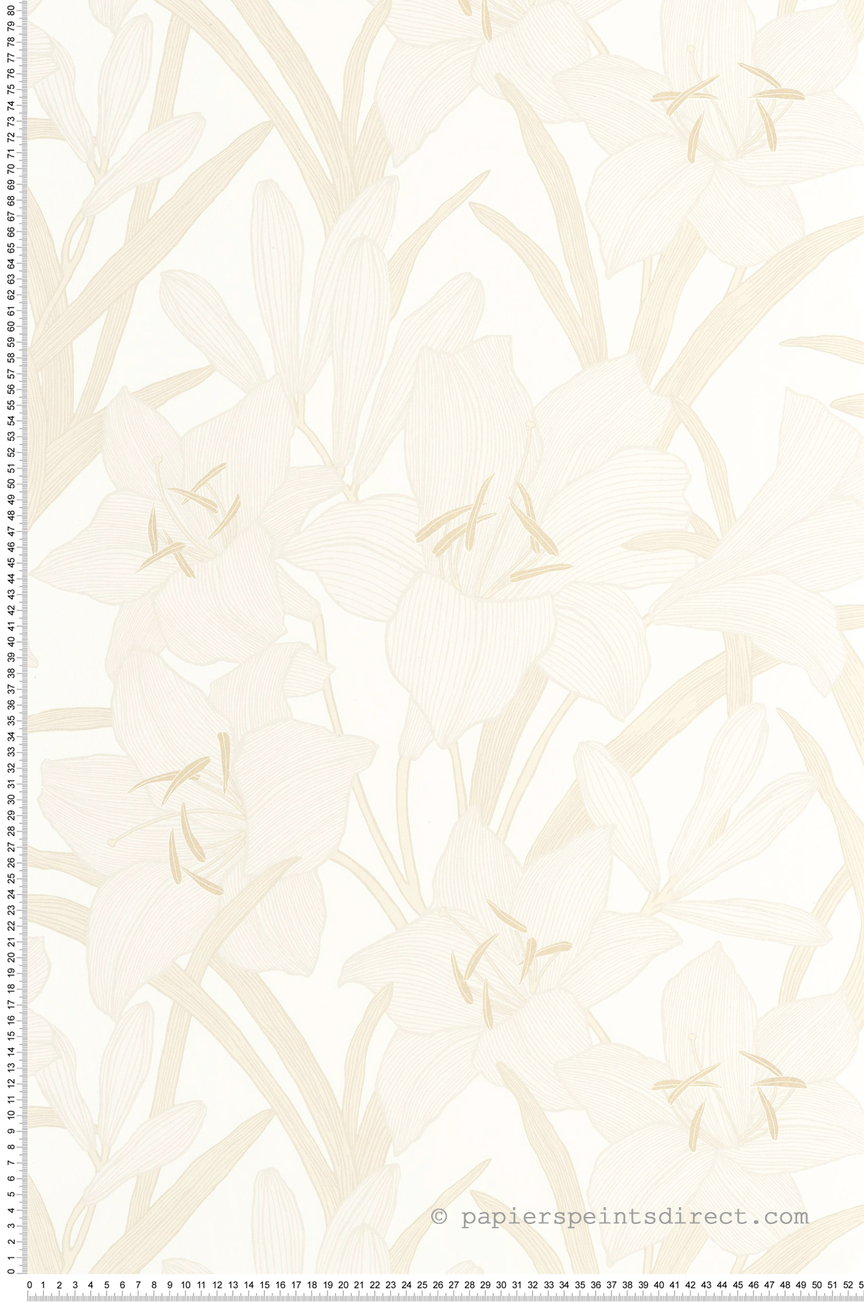 Papier peint Fleur Clair de Lys naturel - Le Beau Jardin de Casadéco | Réf. BJAR202581001