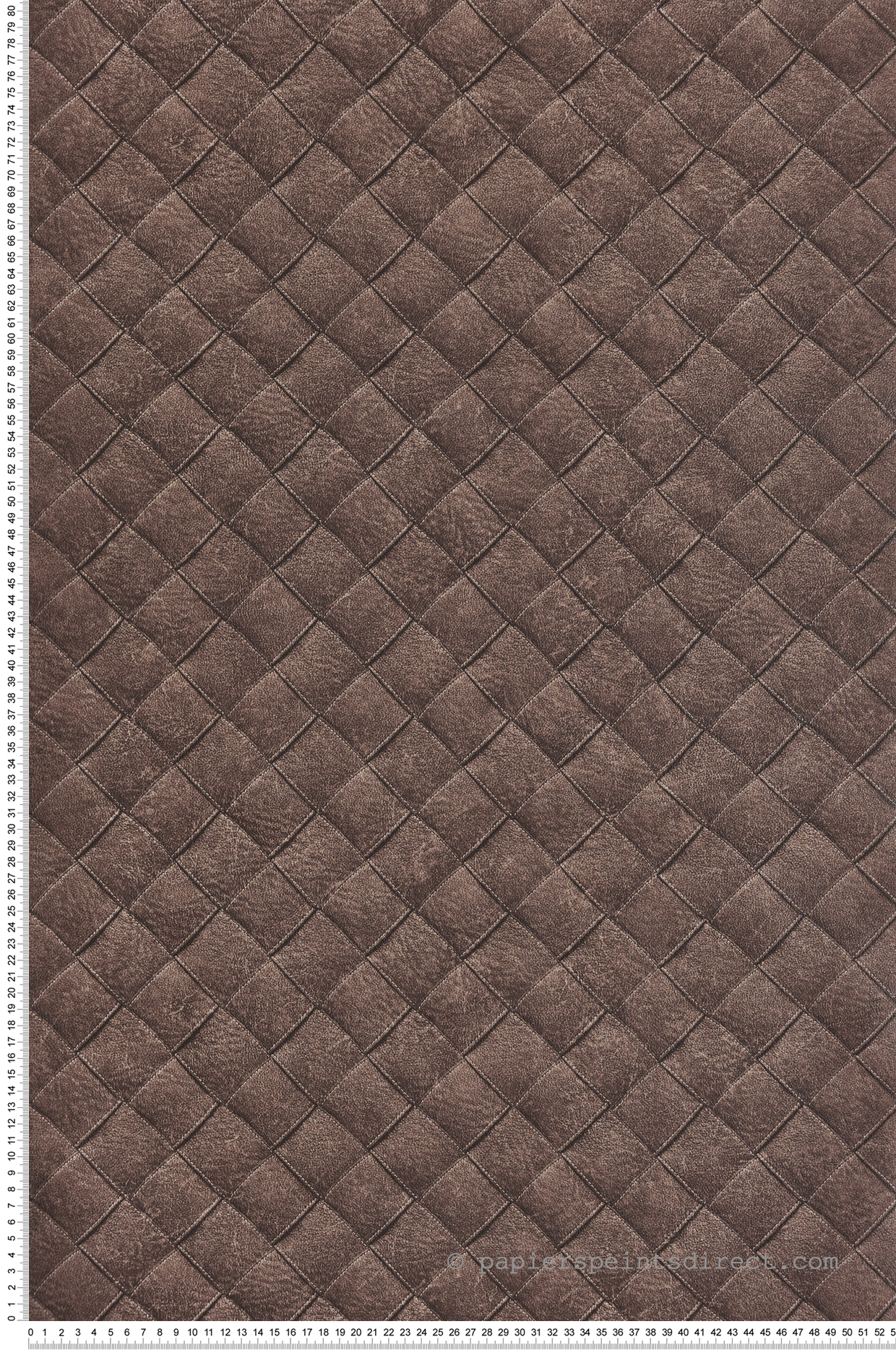 Papier peint Cuir Tressé chocolat - Maori de Montecolino | Réf. MC-TA25072