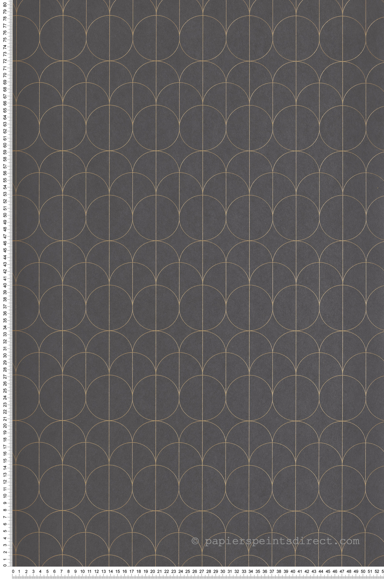 Papier peint Géométrique Reflet anthracite - 1930 de Casadéco | Réf. MNCT85699509