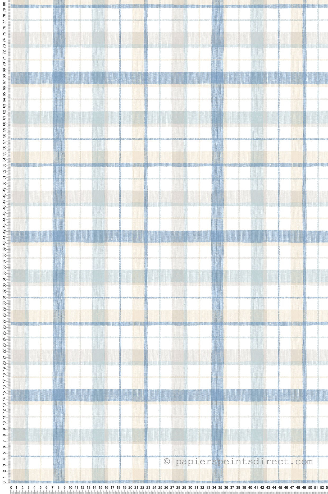 Papier peint Carreaux nappe bleu - Style Cuisine 3 de Lutèce | Réf. LTC-CK36629