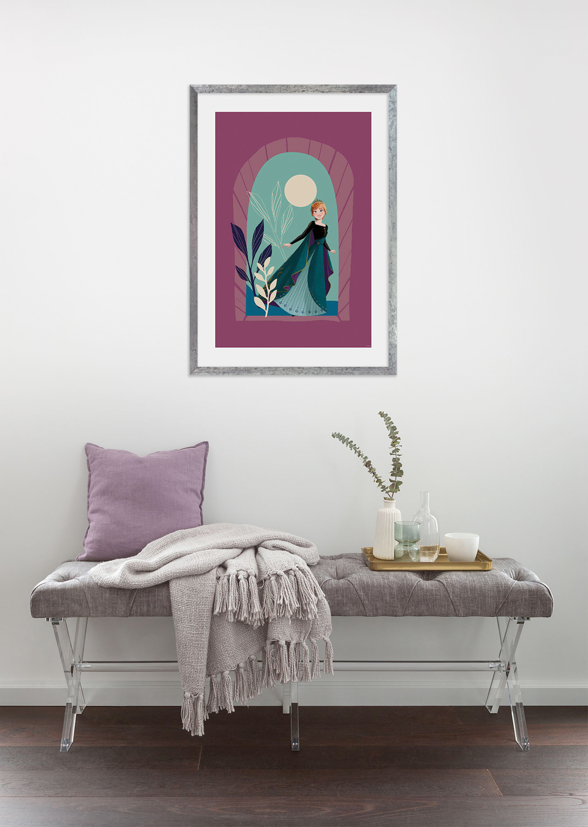 Affiche enfant Anna Reine des Neiges Disney - Affiche décorative Komar Into Wonderland