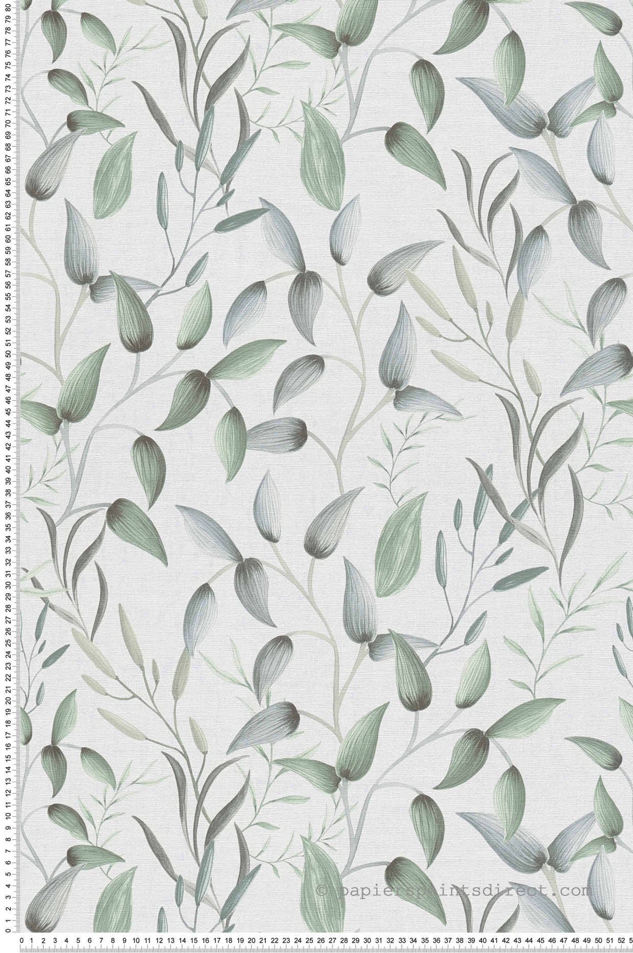 Papier peint Feuille Botanic vert gris - Aquarell Dreams d'A.S. Création | Réf. AS-397452