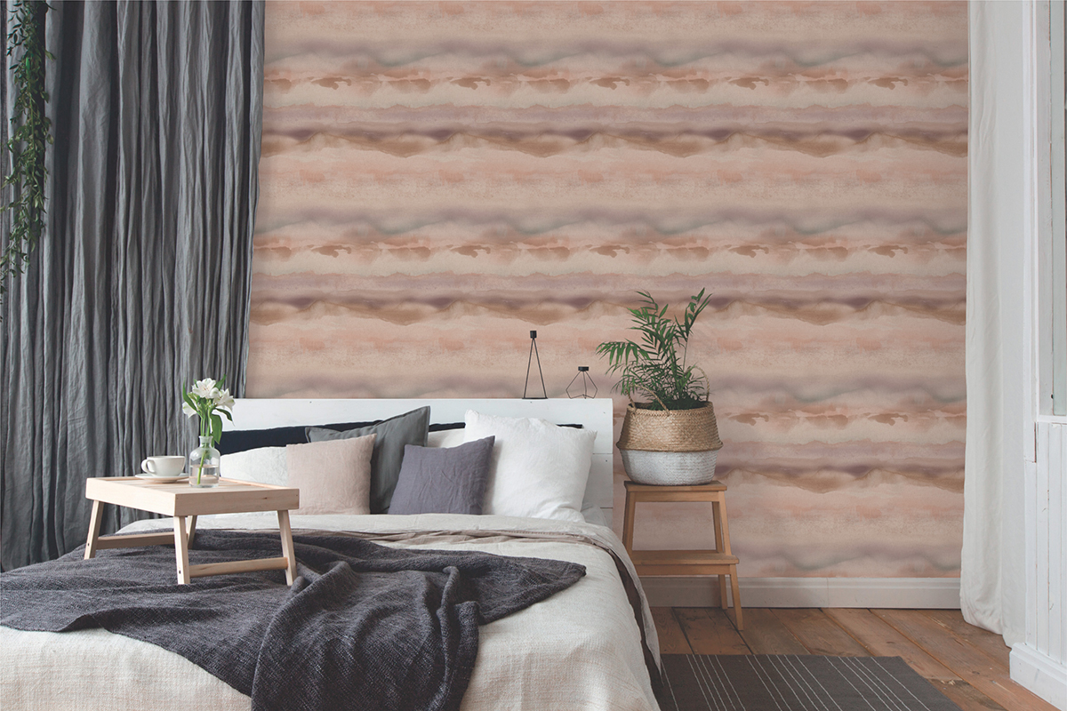 Papier peint Nuage et Brume vieux rose - Arty de Lutèce | Réf. LTC-51210903